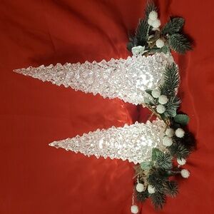 RAZ Imports Lighted Acrylic Christmas Trees - Set of 2